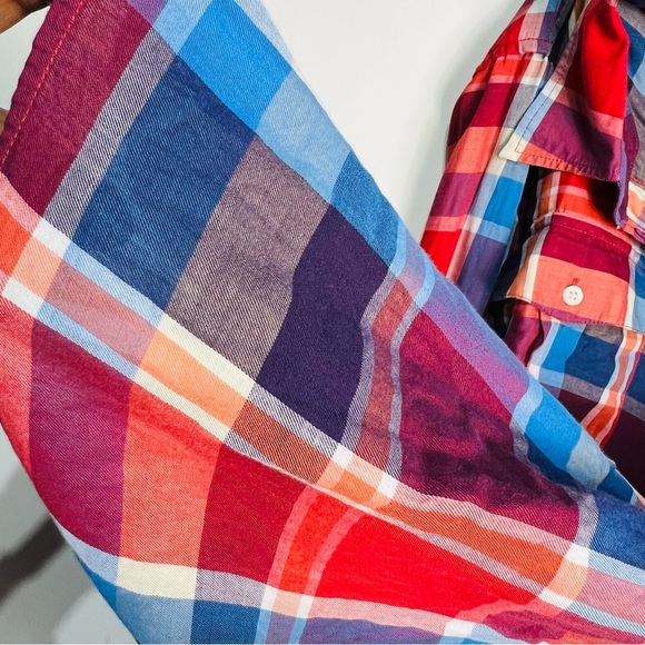 Lauren Ralph Lauren Plaid Button Down Shirt Top Long Sleeve size XL - Picture 5 of 7